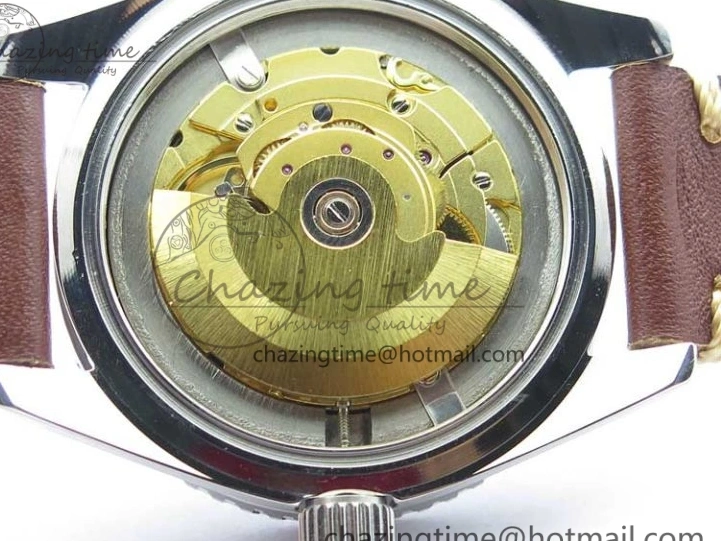 1219 Vintage Seamaster 300 No Date SS B12 Black Dial On Brown Leather Strap A2836 (Free Nylon Strap) Comfortable 7912